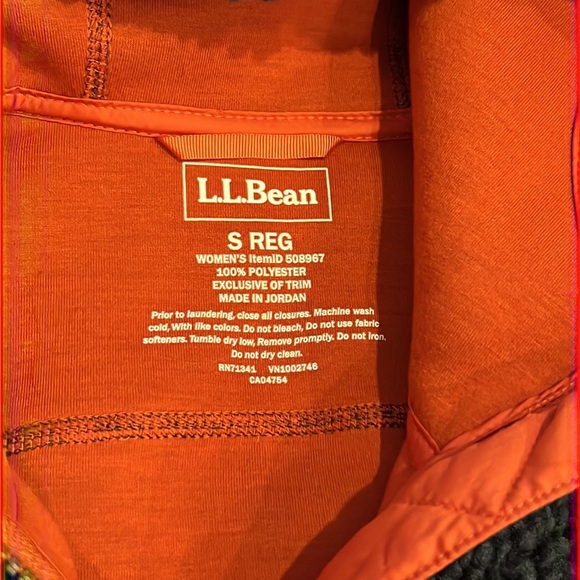 Women's L.L. Bean Mountain Pile Sherpa Fleece Coat Navy Small - Picture 4 of 7